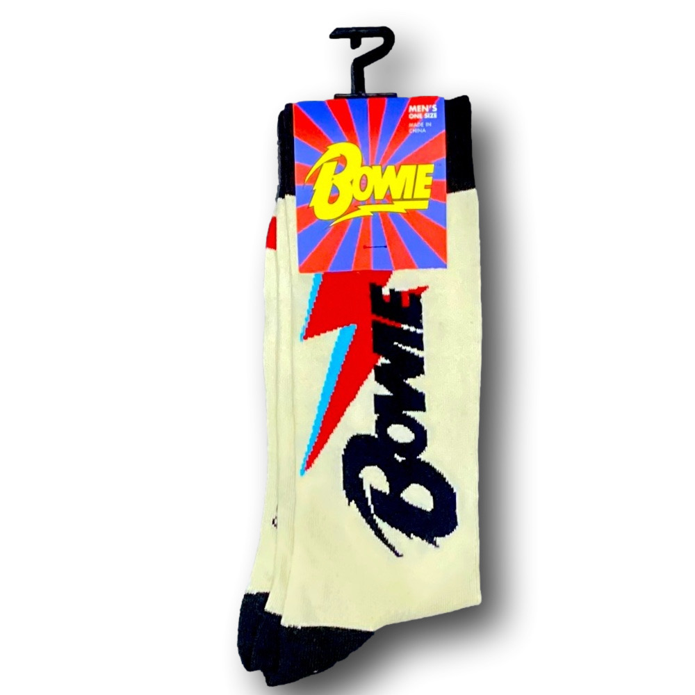 3/$20 David Bowie Funny Novelty Crew Socks - NWT